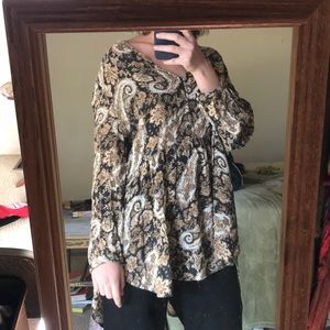 Urban Outfitters print long sleeve blouse